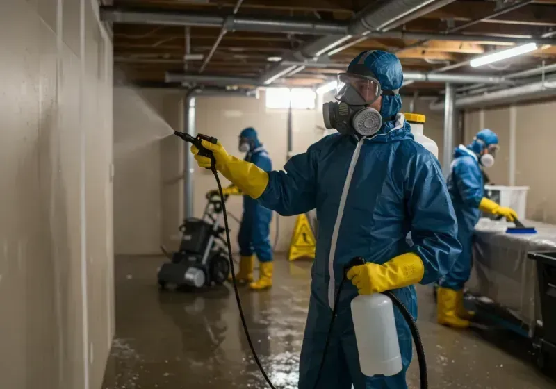 Basement Sanitization and Antimicrobial Treatment process in Sunrise, FL